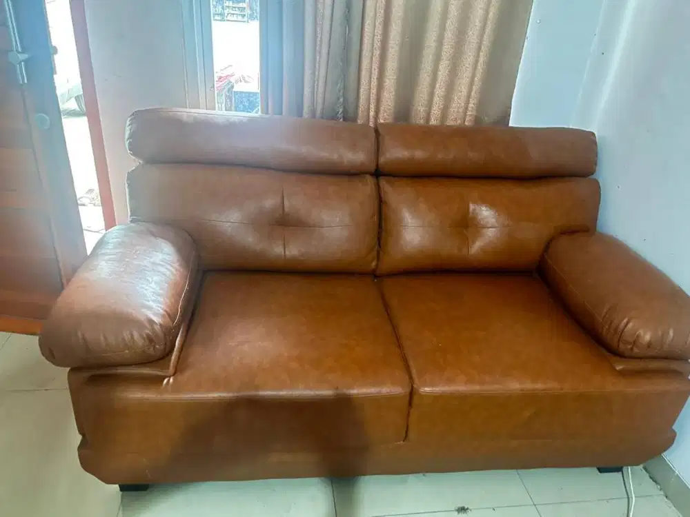 Sofa Cleo 2 seat warna cokelat