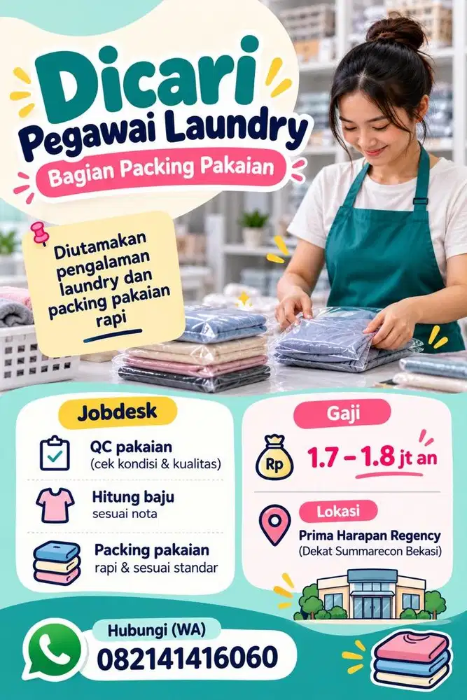 Lowongan Kerja - Pegawai Laundry