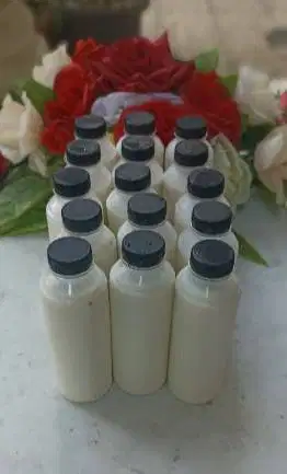 1 liter susu kambing etawa murni 100% kemasan botol 250ml siap minum