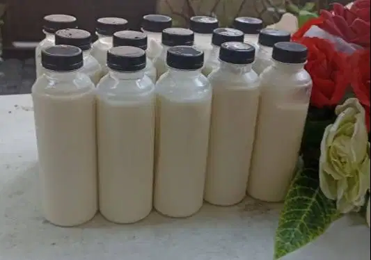 1 liter susu kambing etawa murni 100% kemasan botolan 250ml siap minum