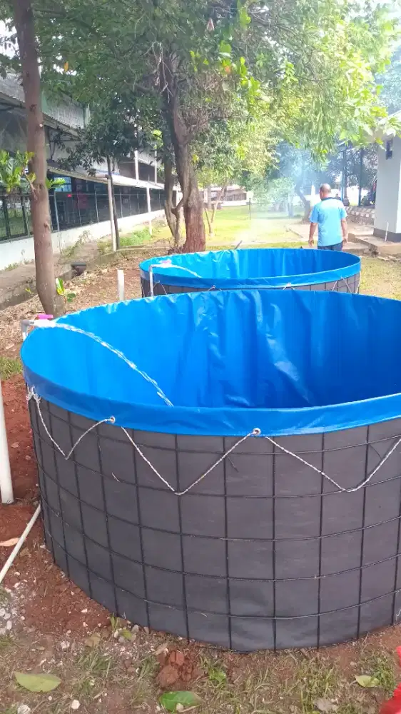 Kolam bioflok terpal