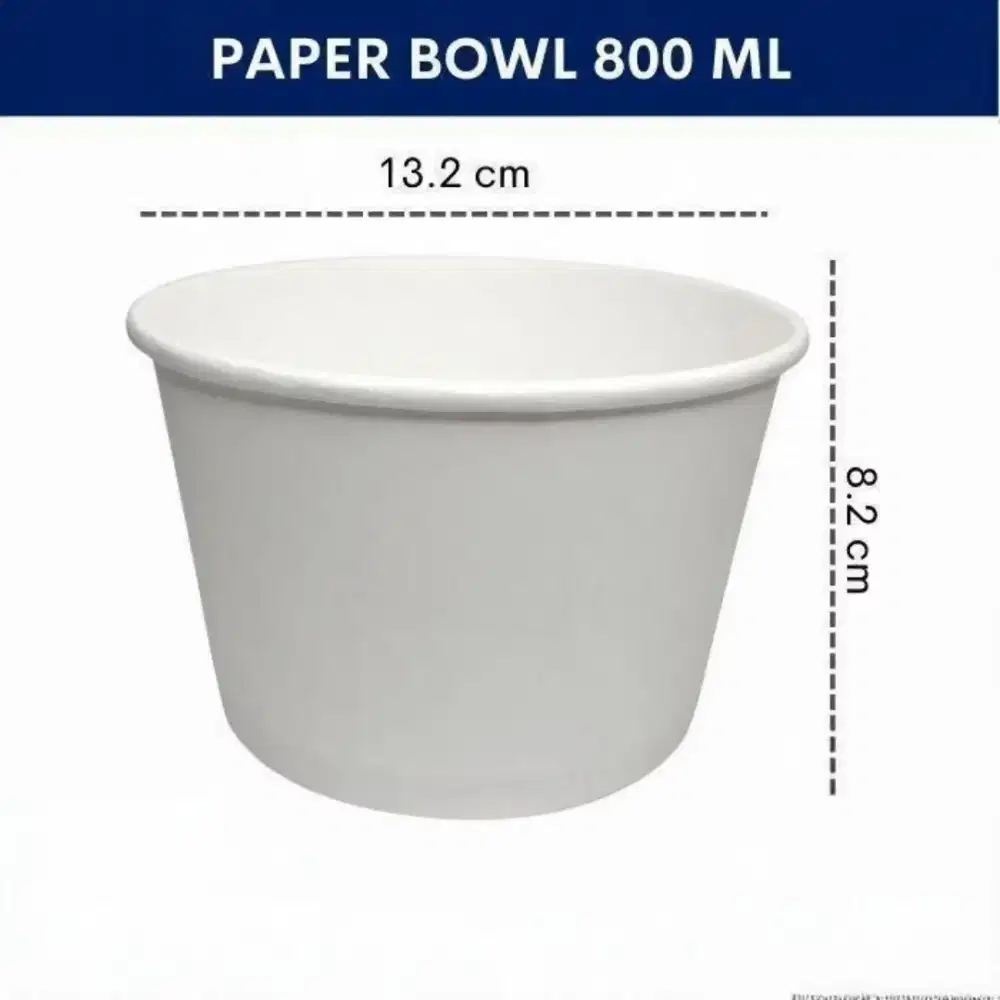 Papper Bowl 800ml warna putih
