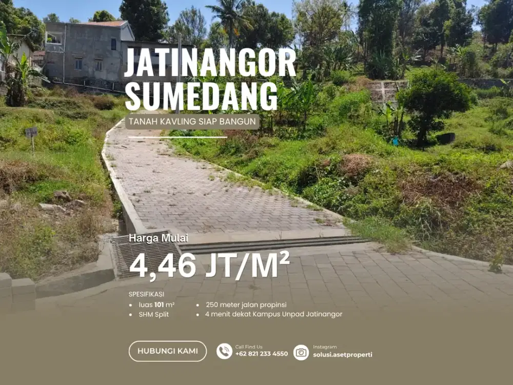 Kapling Tanah Kost  101 m² Lokasi Strategis dekat UNPAD Jatinangor