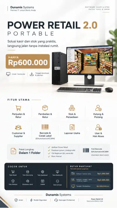 Software Kasir - Power Retail 2.0 - Portable