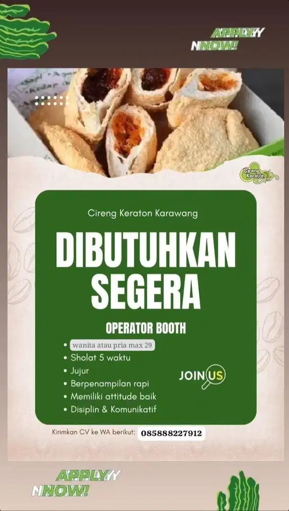 Di Butuhkan Operator Boots