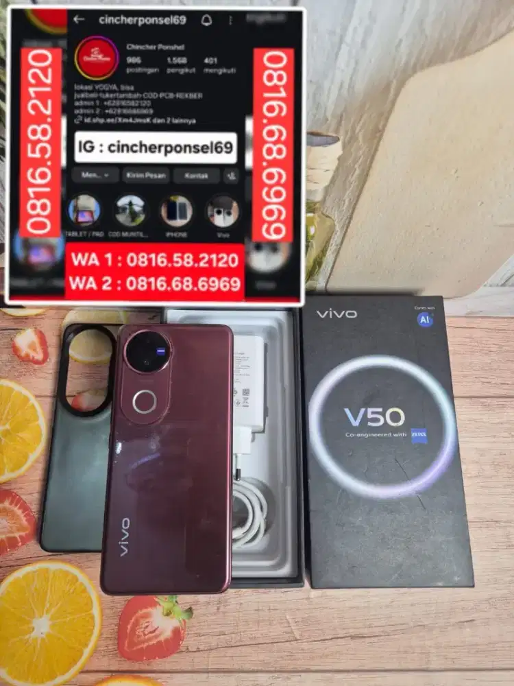 Jual hp VIVO V50 5g 12/512 istimewa siap pakai