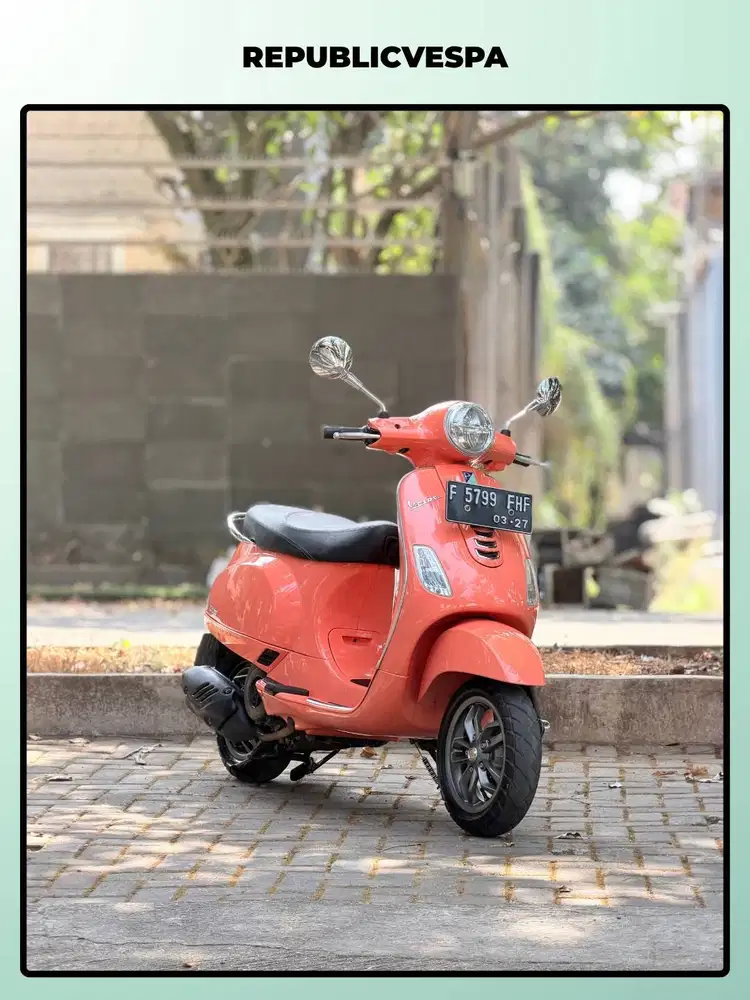TERMURAH PIAGGIO VESPA LX125 IGET LED TAHUN 2022 WARNA ORANGE CORALLO