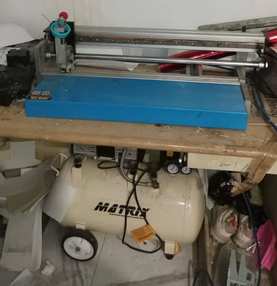 Jual Mesin VCUT Slotting Pneumatic (Semi Otomatis) & Kompresor
