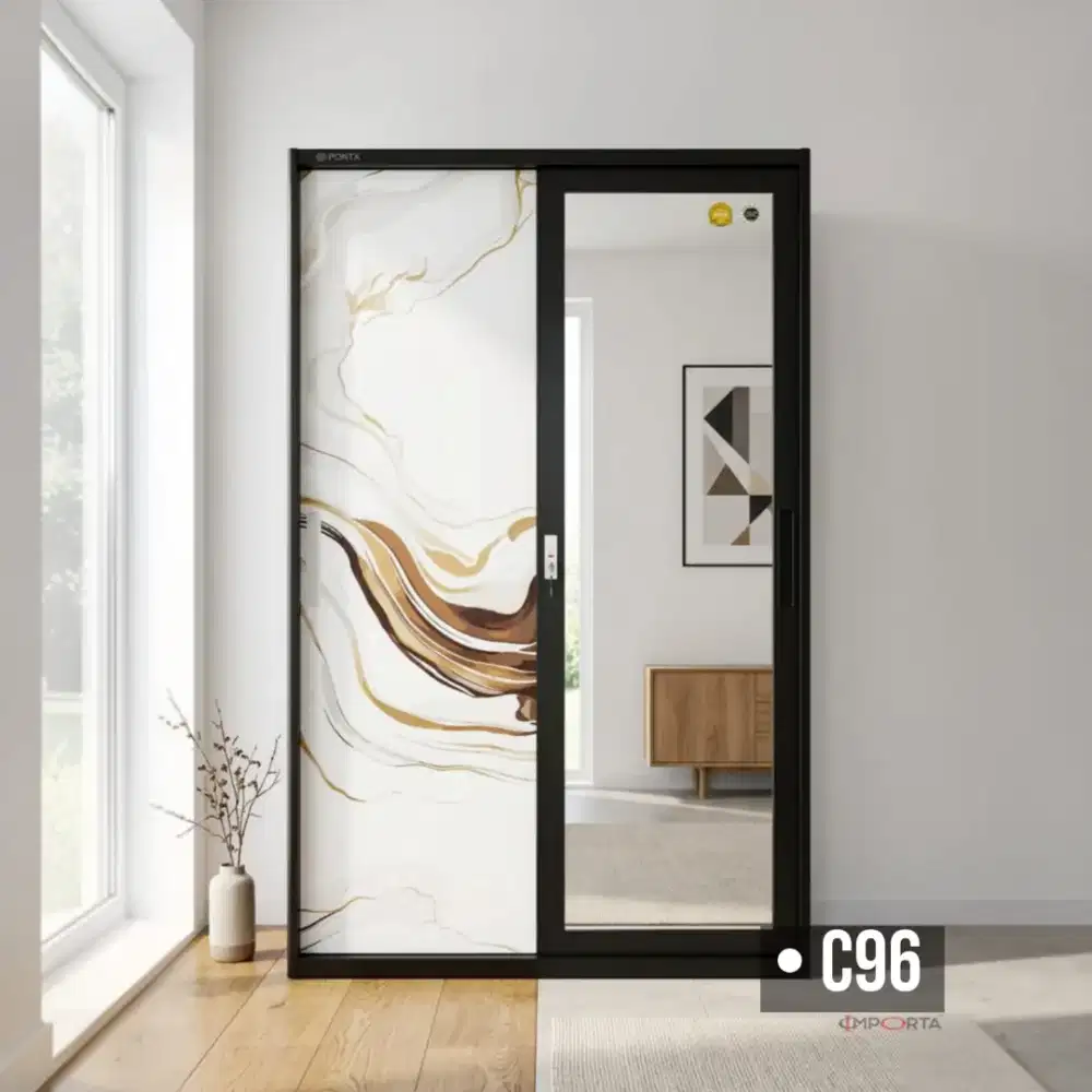 Lemari Pakaian Besi Pintu Sliding Importa S03-120 C96