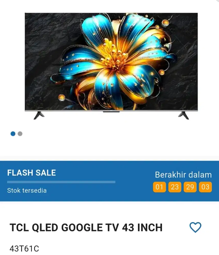 GOOGLE TV QLED TCL 43 INCH