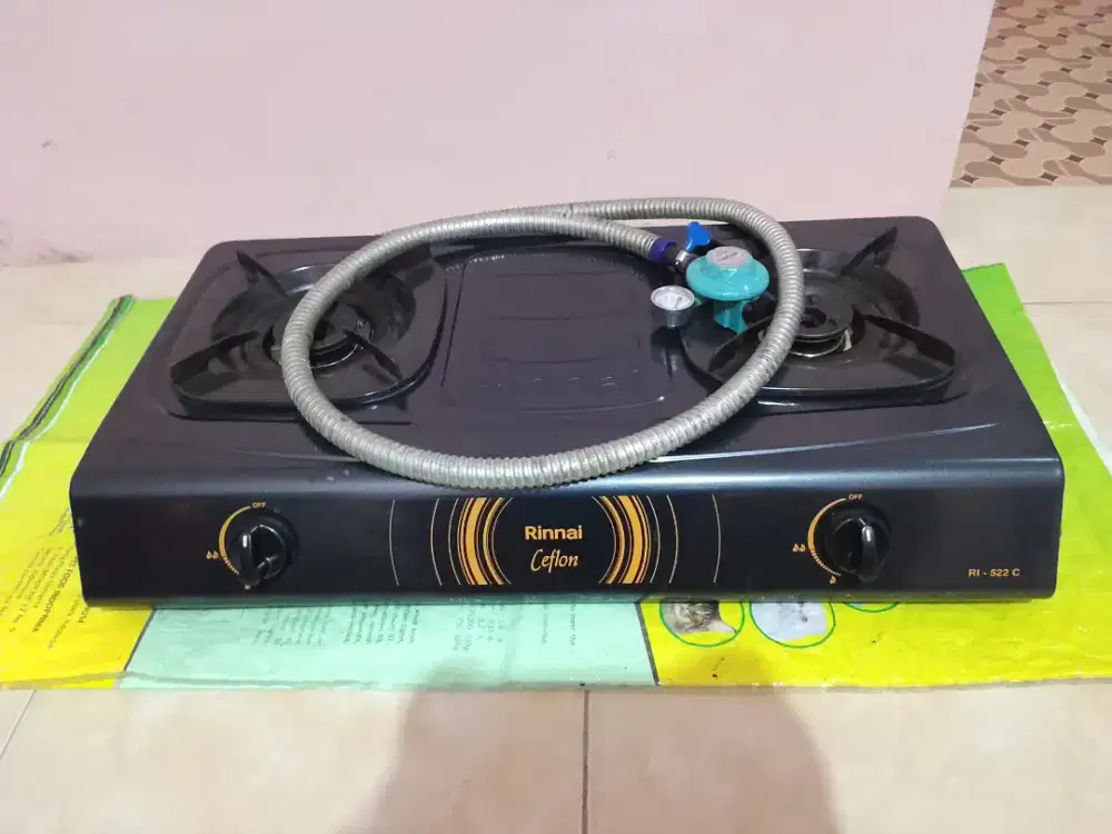 Harga:220 nett pass kompor rinnai 2tungku sudah sama selang regulator