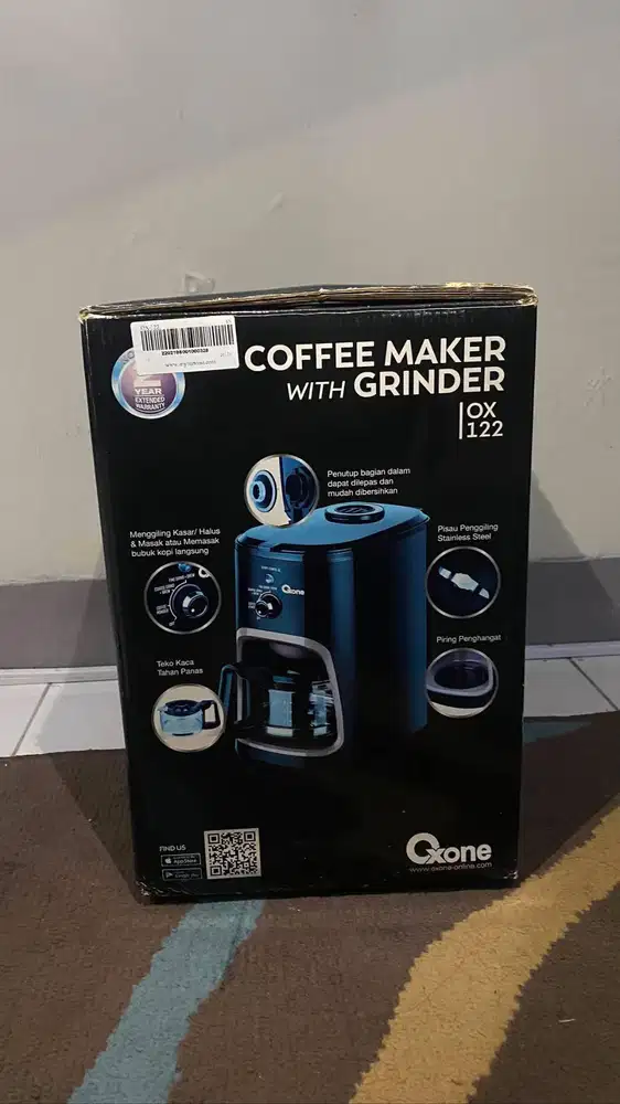 Dijual Oxone Coffe Maker with Grinder Ox 112