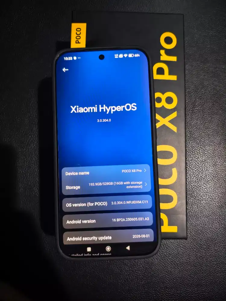 POCO X8 PRO RAM 12/512GB BH 100% LIKE NEW