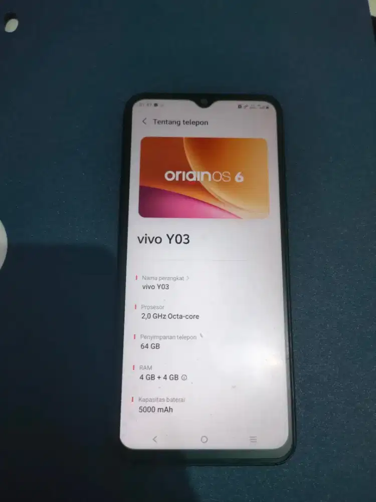 Jual vivo Y03 siap pakai no minus