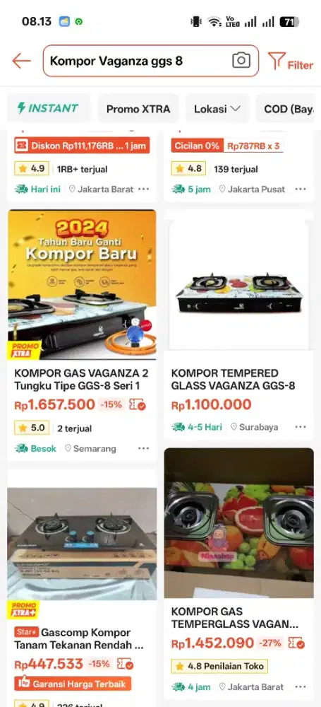 Kompor Vaganza 2 tungku BARU