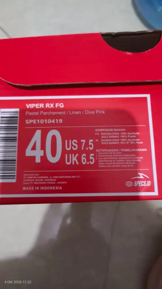 Sepatu bola specs Viper RX FG
