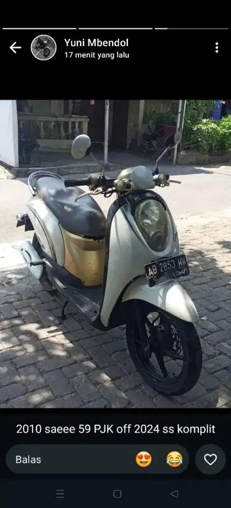 Honda Scoopy THN 2010 plat AB Wonosari