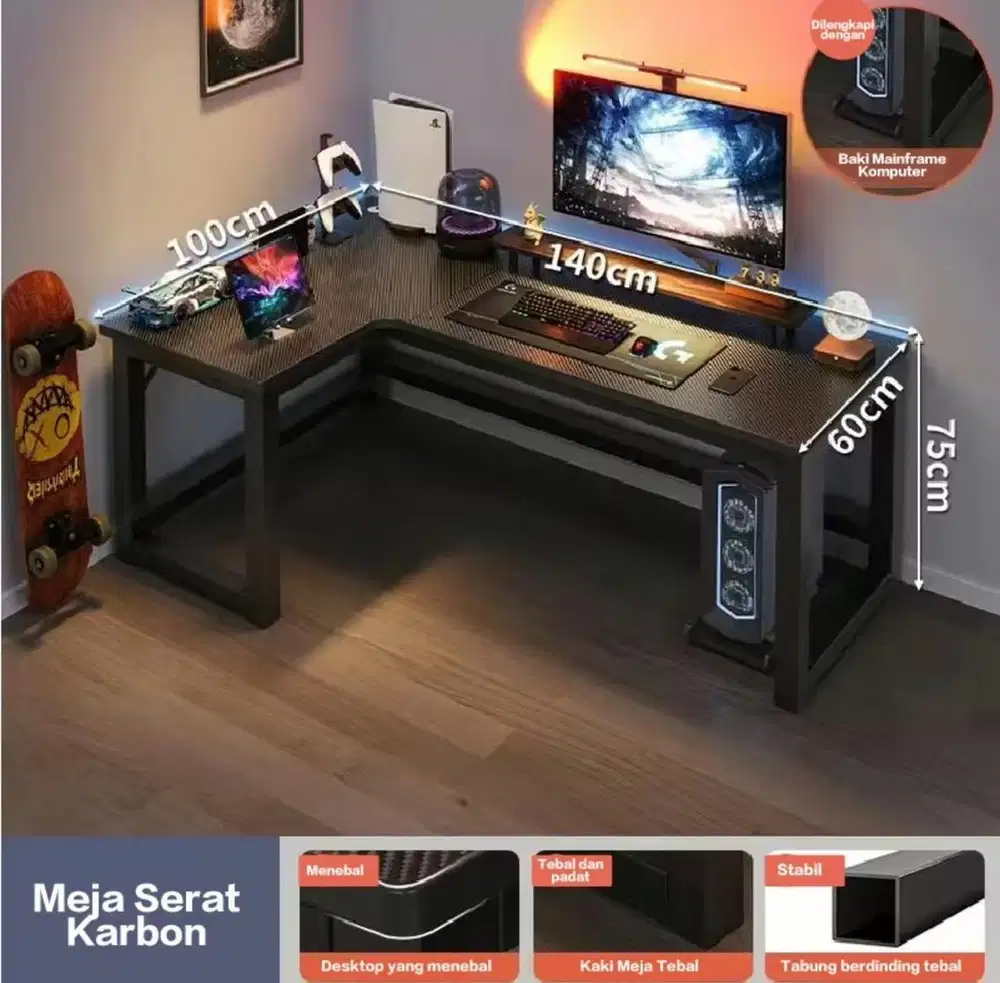 Meja Gaming Karbon