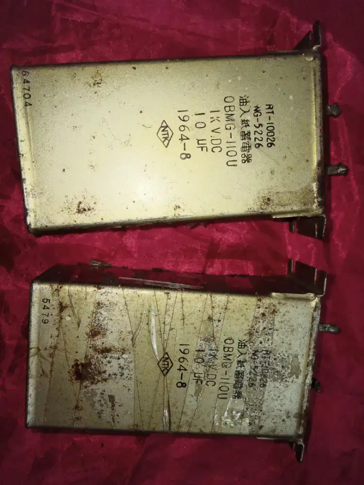 Kapasitor kondensator oil oli minyak jadul vintage