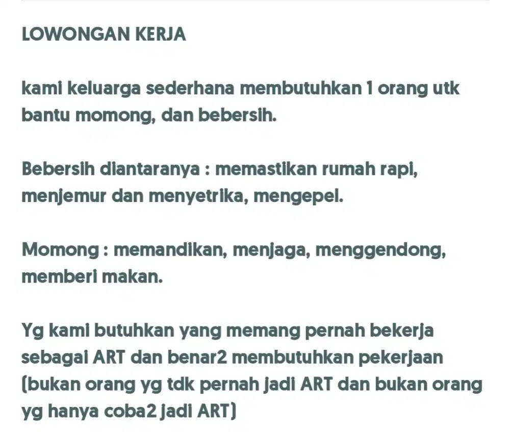 Loker momong + ART
