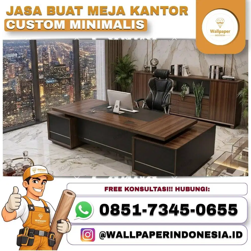 JASA BUAT MEJA KANTOR CUSTOM MINIMALIS