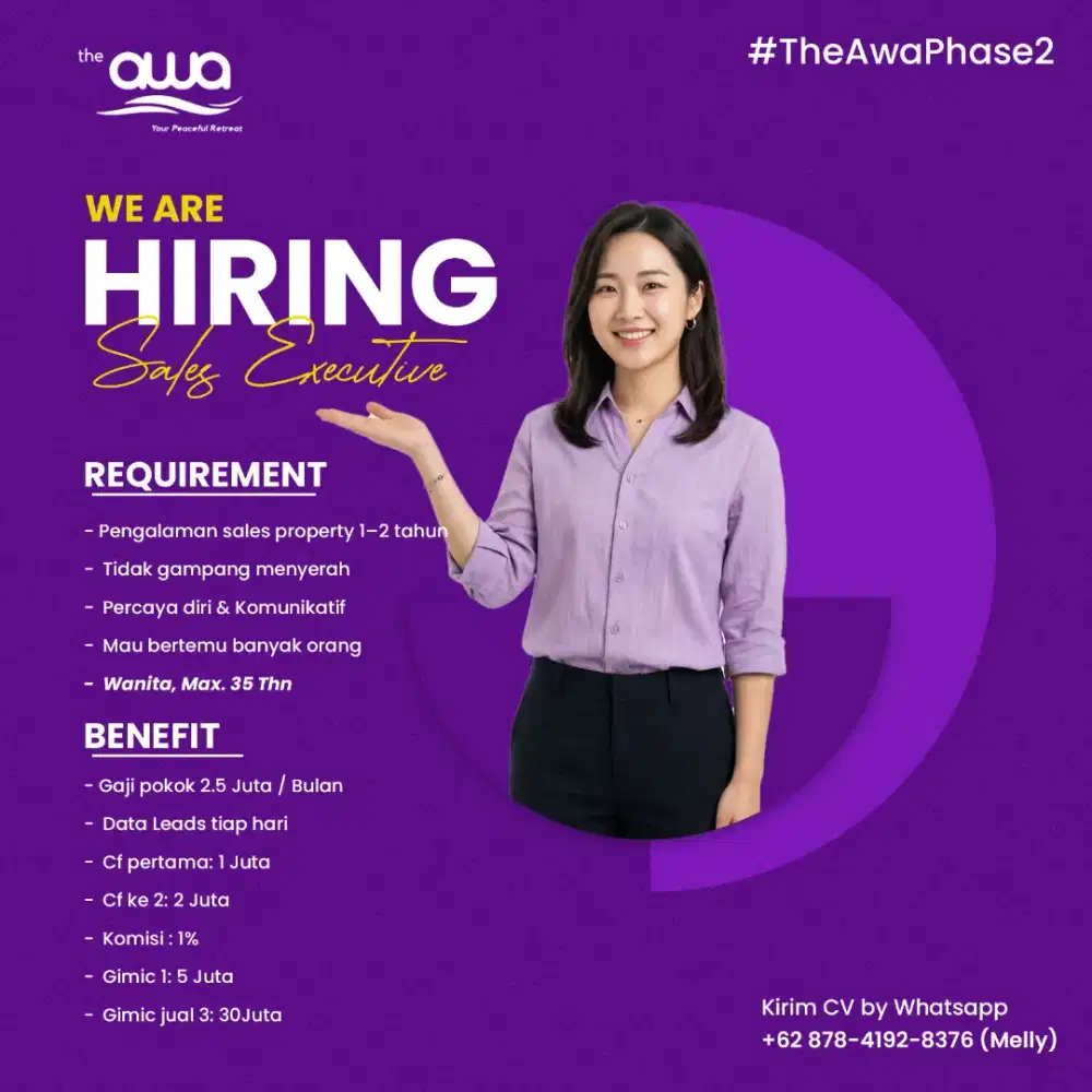Loker sales properti perempuan