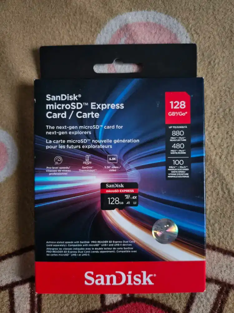 MicroSD Sandisk Express tercepat di Indonesia 128GB