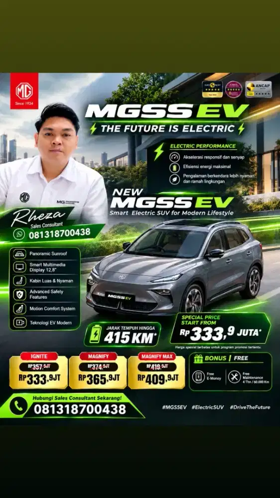 NEW MG S5 EV MOBIL KELUARGA