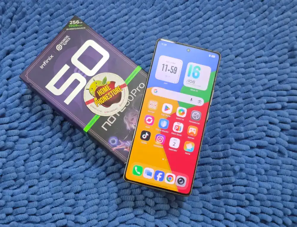 Infinix Note 50 Pro 256Gb Grey Mulus Fullset