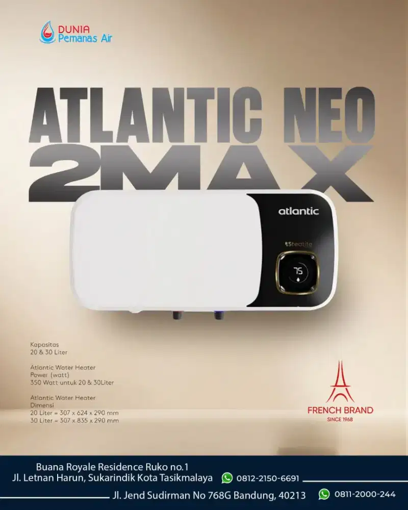 Water Heater Listrik Atlantic 20L
