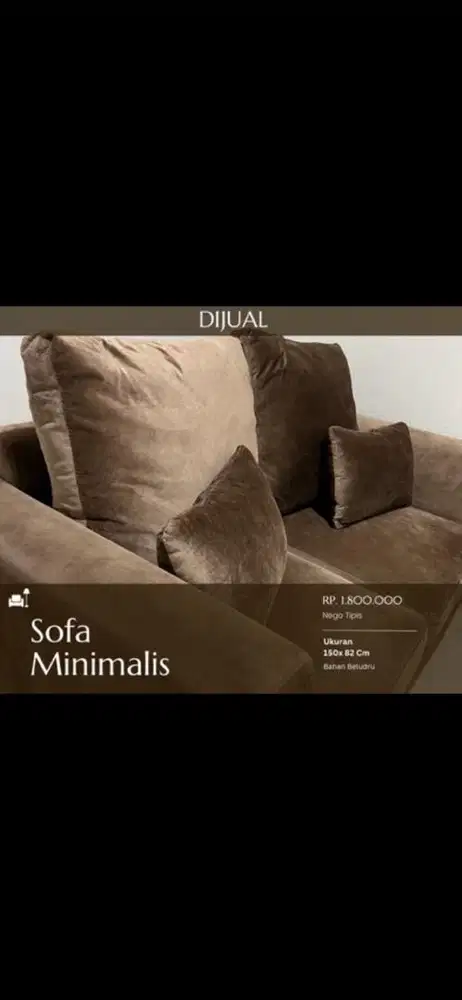 DIJUAL SOFA MINIMALIS