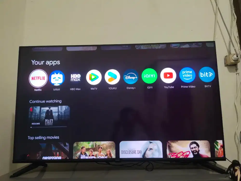 AQUA TV 43 Inch 4K QLED Google TV 43H6F Like New Lengkap