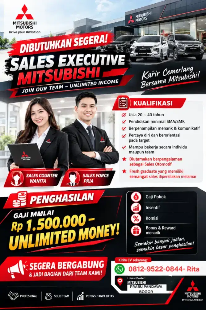 LOWONGAN KERJA SALES COUNTER & FORCE