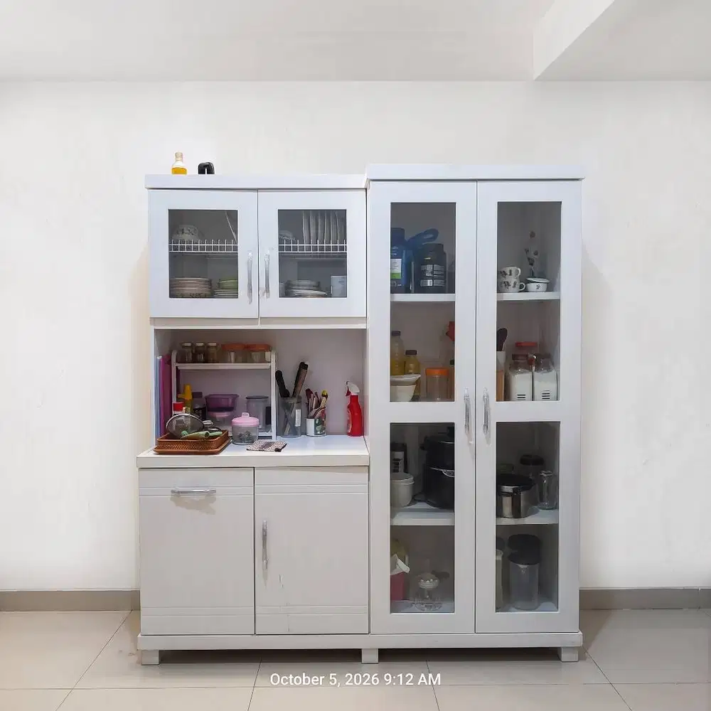 Lemari Rak Piring Dapur 4 Pintu Second