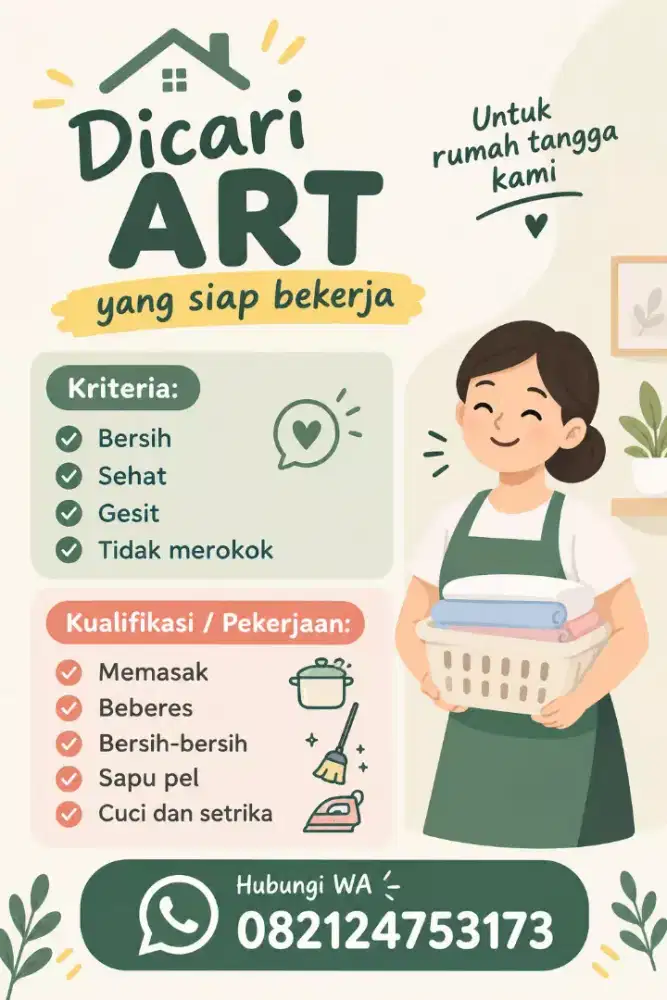 Art pp Jakut cewek senin-jumat, jam 8-5