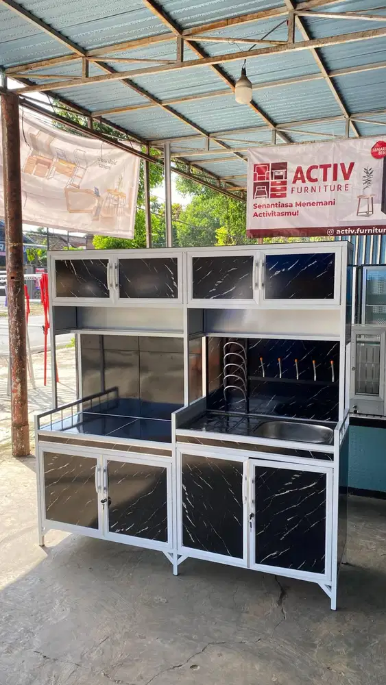 PROMO KITCHEN SET + WASTAFEL 4 PINTU BAHAN ACP SALE TERLARIS TERMURAH