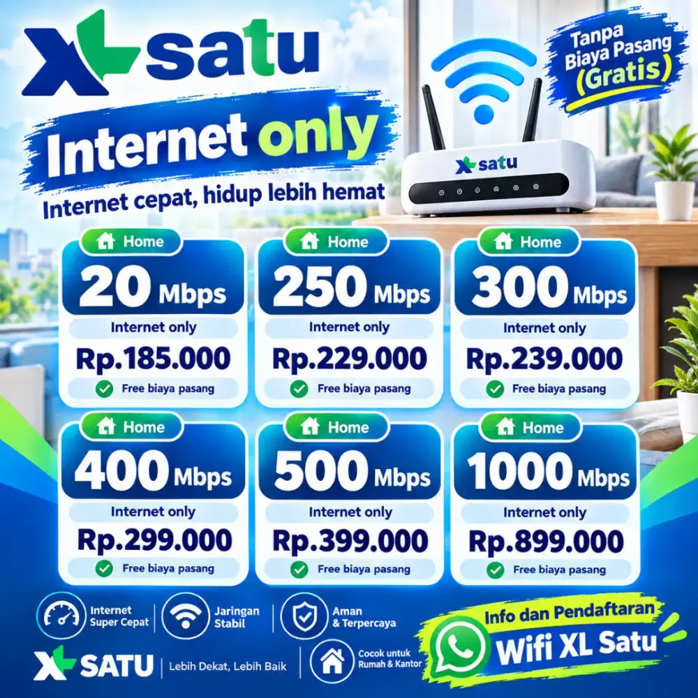 Info dan pendaftaran Wifi XL SATU