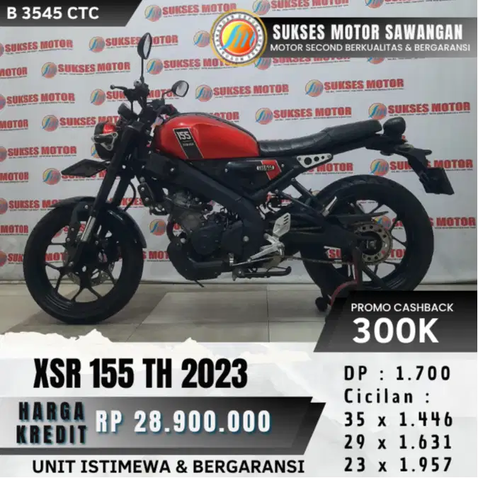 YAMAHA ALL NEW XSR 155 TH 2023 MERAH MULUS BISA KREDIT BERGARANSI