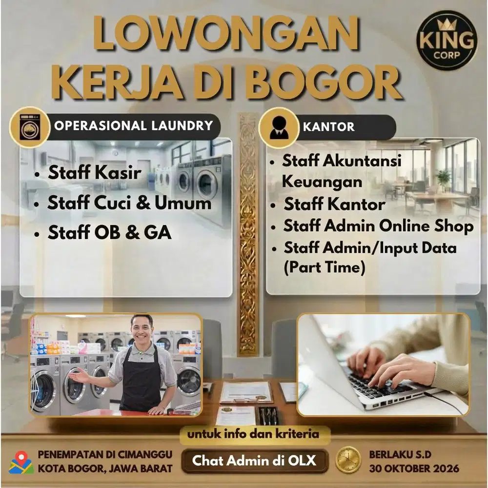 King Corporation membuka lowongan pekerjaan