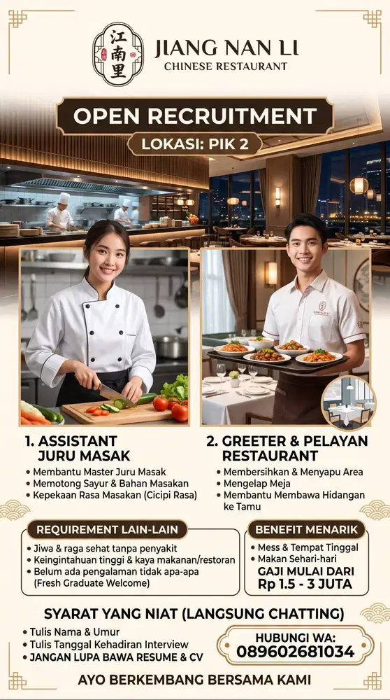 JURU MASAK DAN WAITER