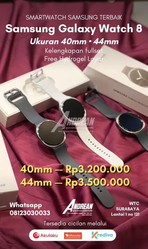 Second Samsung Galaxy watch 8 40 mm dan 44 mm