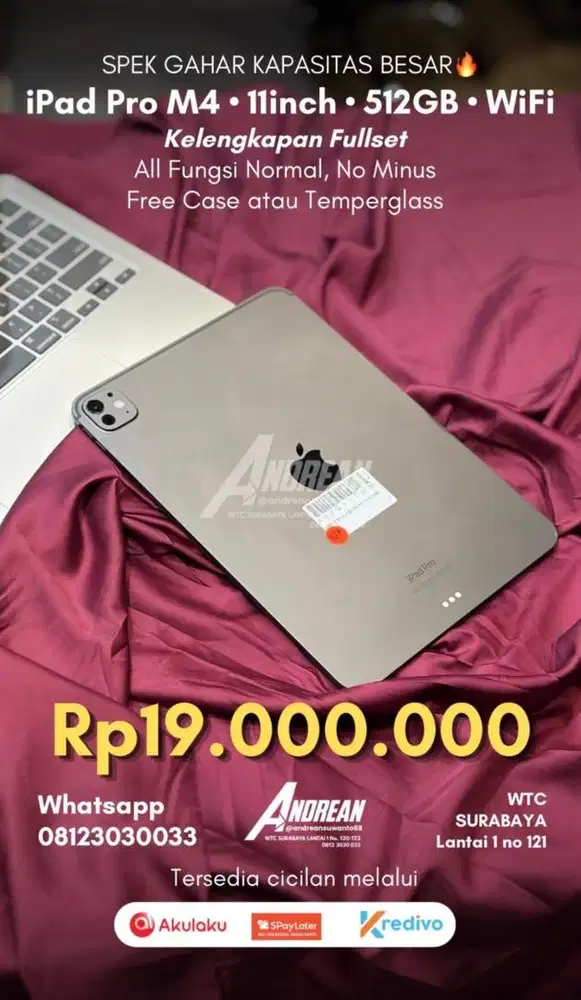Second Ipad Pro (M4) wifi 11 inch 512 gb ibox
