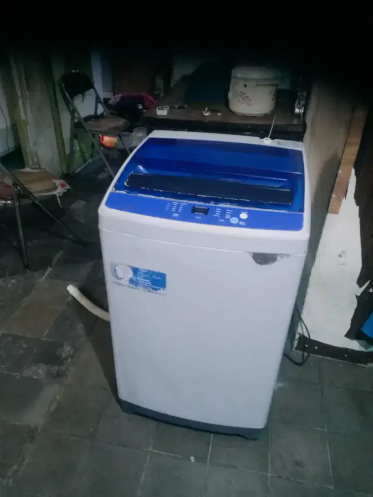 Jual mesin cuci AQUA 1 Tabung otomatis masih ori kap 9 kg bisa di antr