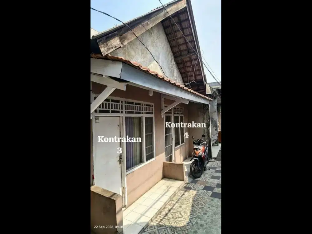 Dijual Rumah Kontrakan SHM LT 130m2 Kranji Bekasi Akses Mobil 900 Juta