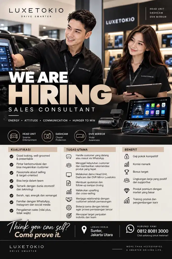 URGENTLY NEED SALES CONSULTANT