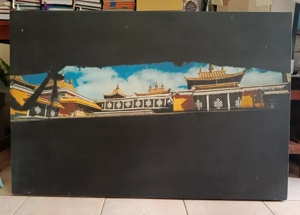 Lukisan kuil jokhang istana Potala tibet