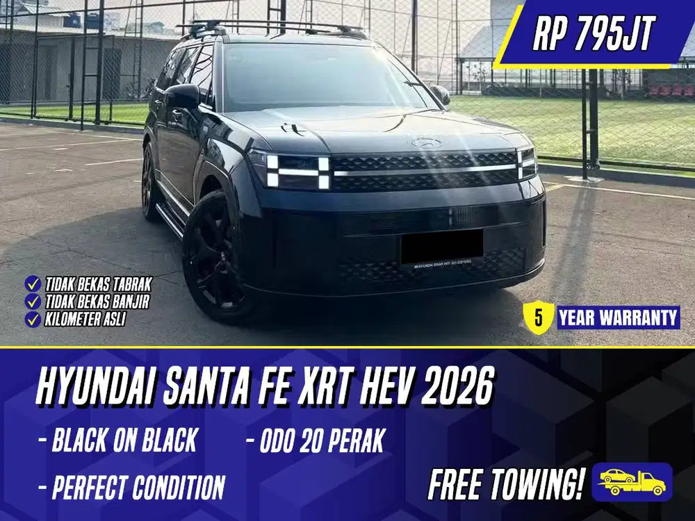 Hyundai Santa Fe XRT HEV Hybrid 2026 Black Hitam Santafe