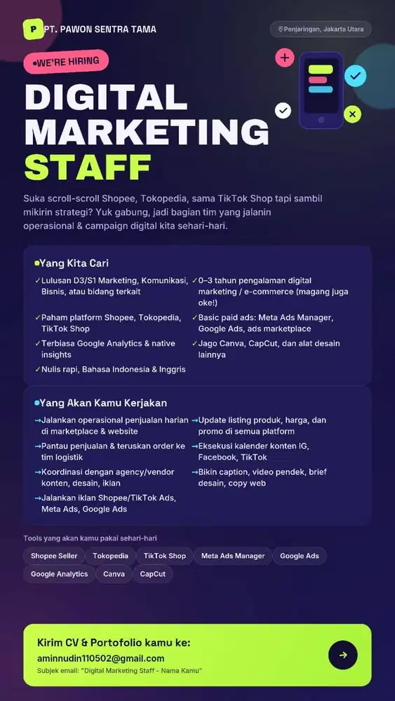We're Hiring Digital Marketing Staff