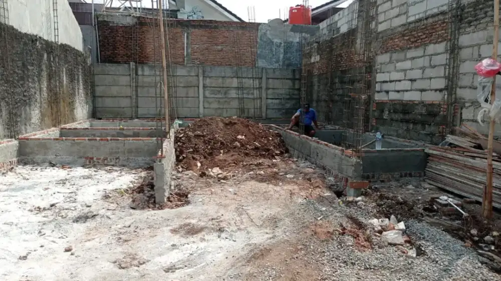 Cut and fill paving turap bongkar bangunan gedung