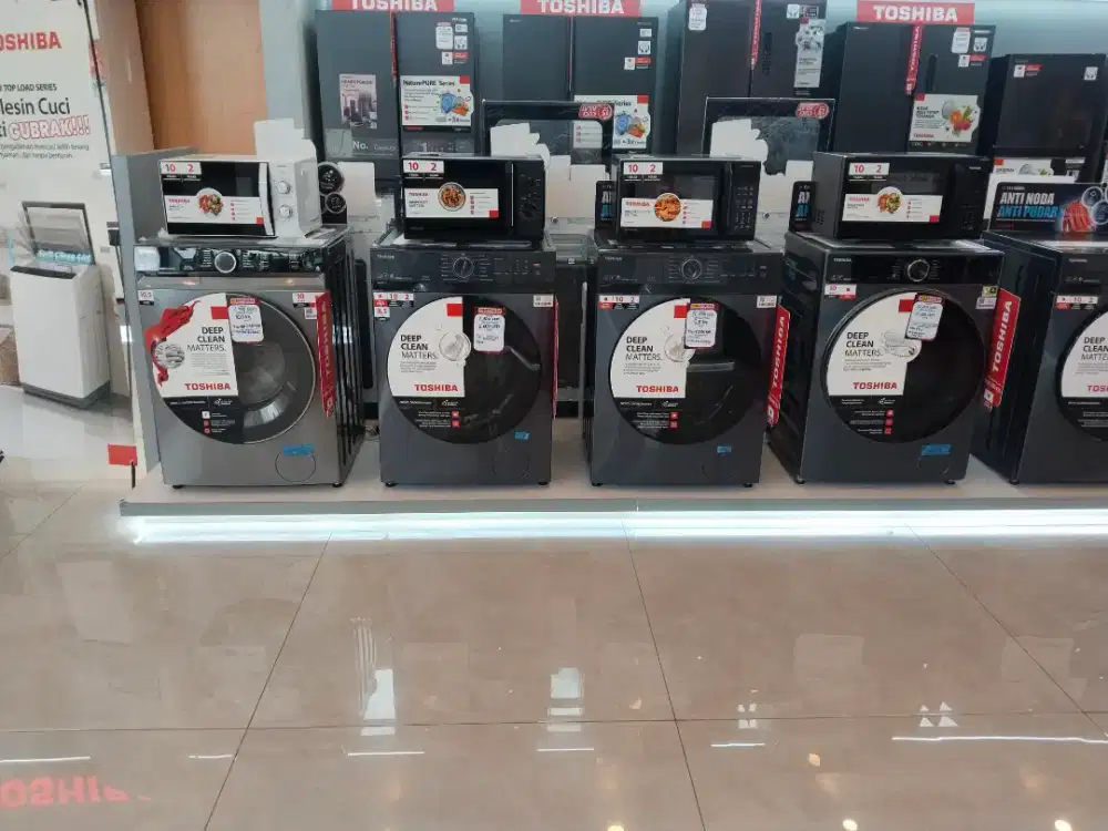 Ready Mesin cuci Front loading Toshiba promosi cicilan bunga 0%